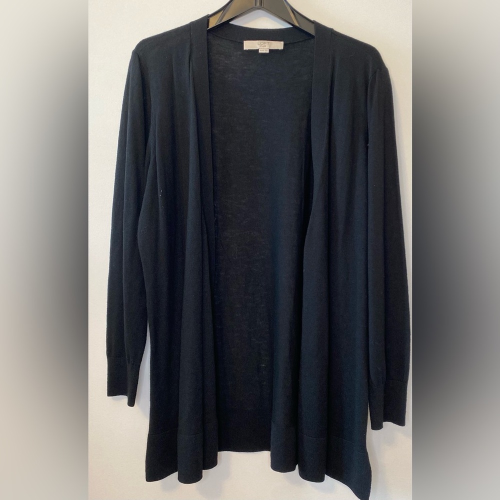 LOFT Classic Black Open Cardigan